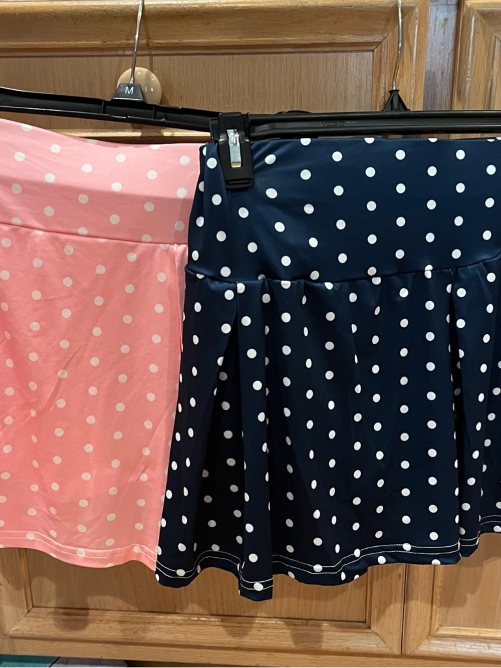 Polka Dot Skirt - Pink & Navy - Women
